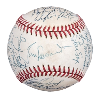 1987 Los Angeles Dodgers Team Signed Ball With 28 Signatures Including Lasorda, Hershiser & Scioscia (PSA/DNA)